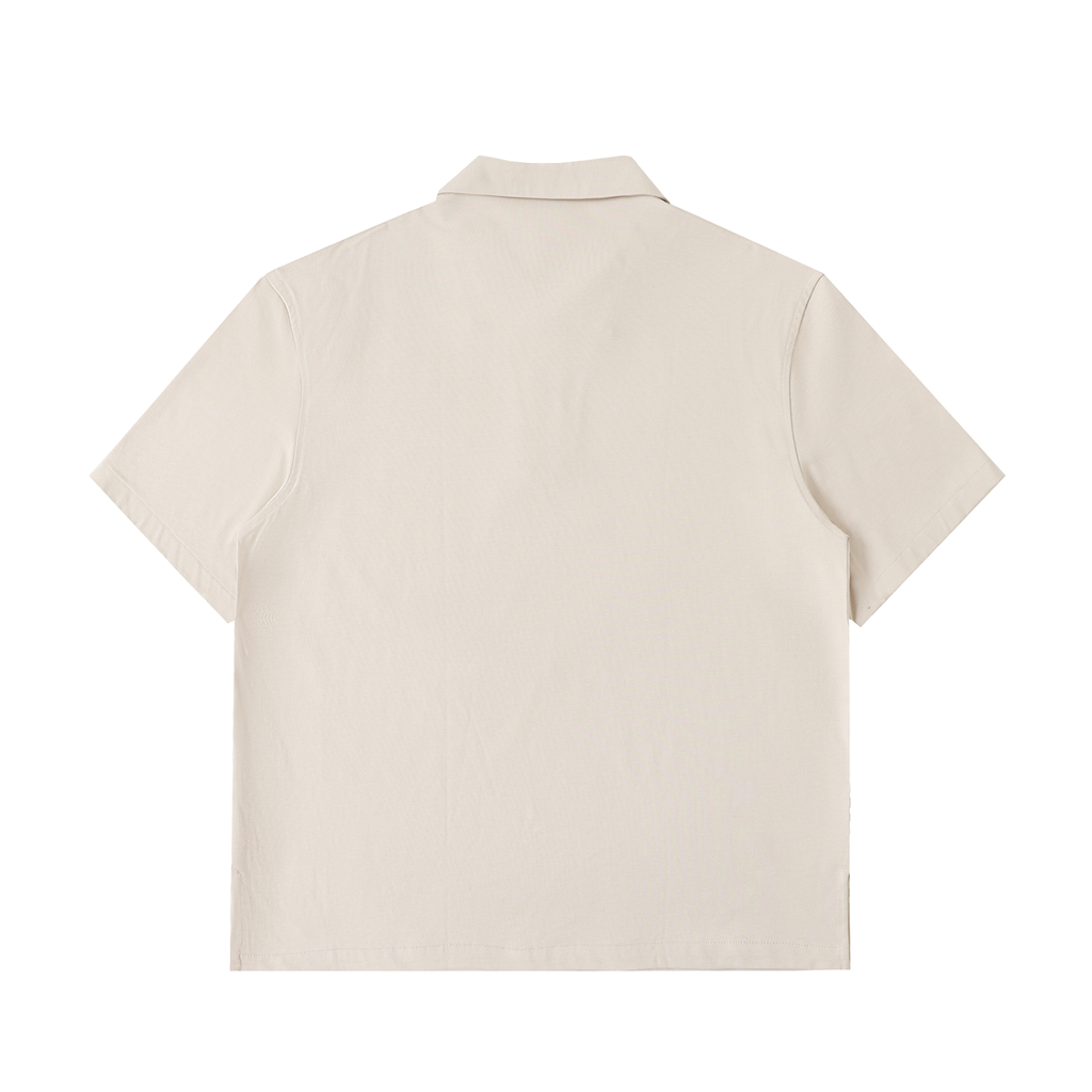 Cotton Half-Zip Polo Shirt