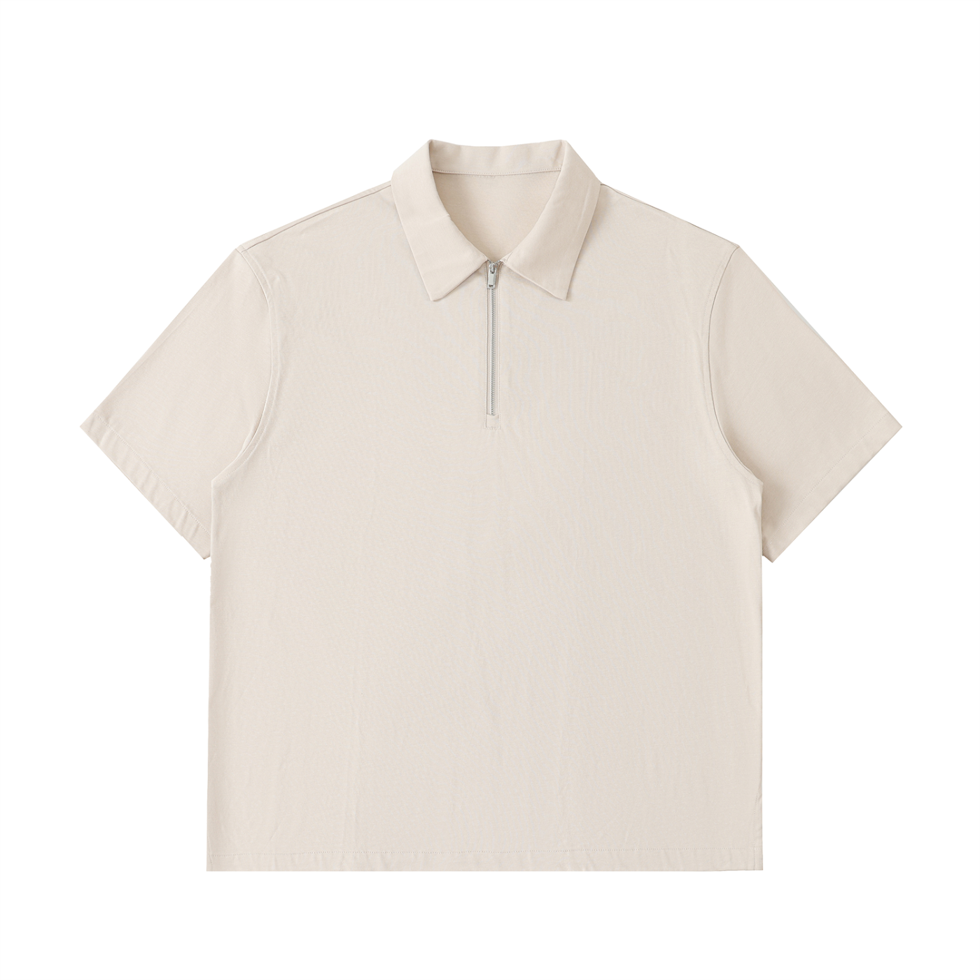 Cotton Half-Zip Polo Shirt
