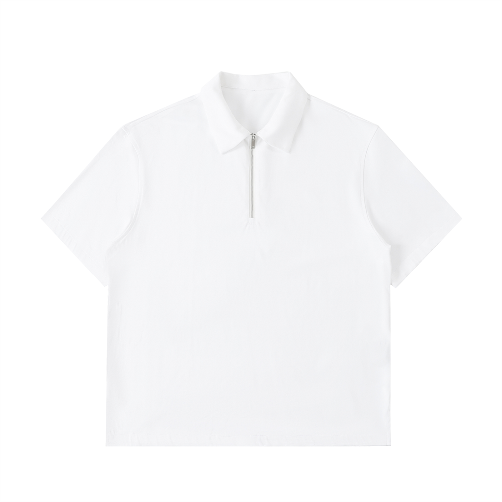 Cotton Half-Zip Polo Shirt