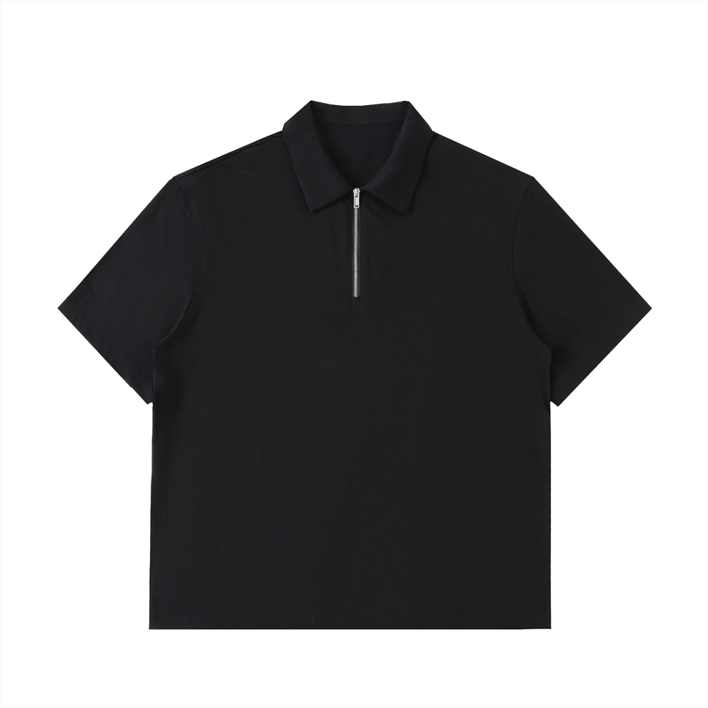 Cotton Half-Zip Polo Shirt