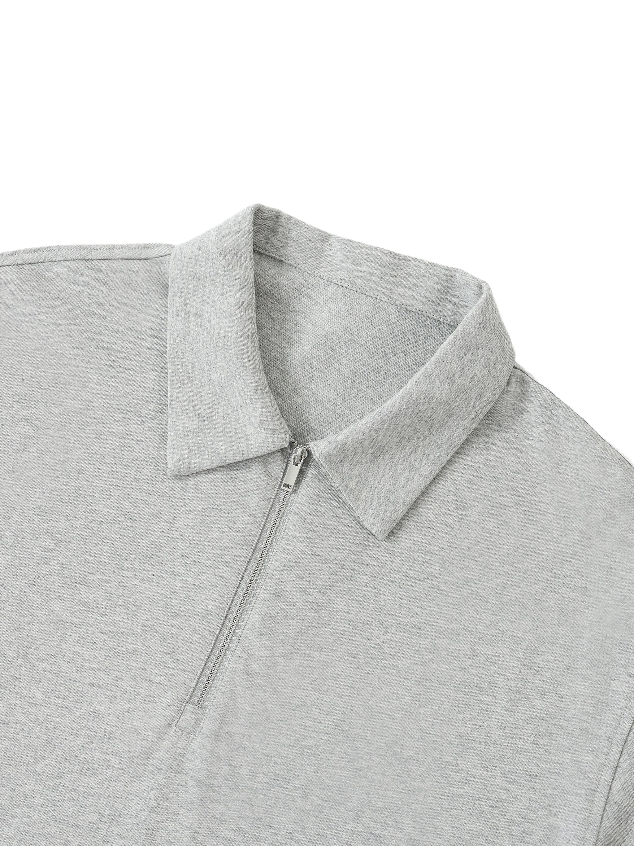 Cotton Half-Zip Polo Shirt